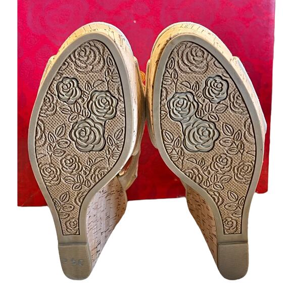 NEW Carlos Santana ESPADRILLE SANDALS Malor Slingback Platform Wedge SHOES 9.5 - Picture 5 of 8